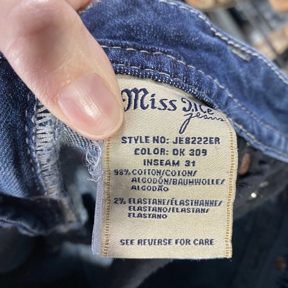 Miss Me Jeans Women’s 26 blue mid rise bootcut western rodeo festival cowgirl - Picture 5 of 7